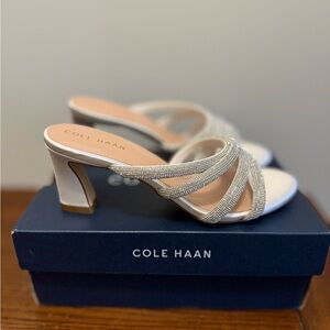 Cole Haan‎ Adella crystal metallic  Heeled Sandals 7